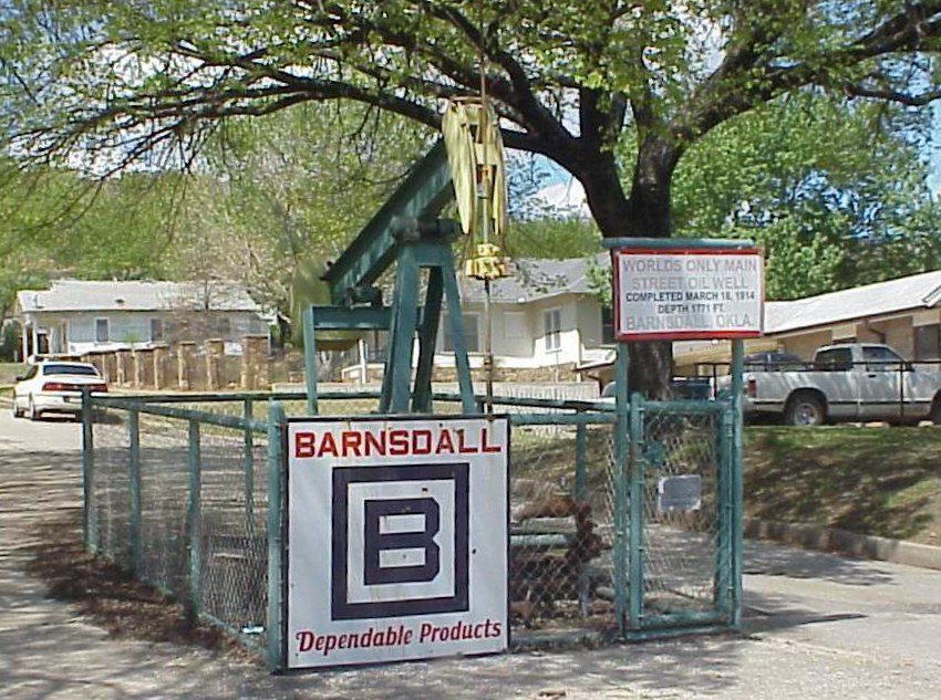 Main Street oil well — Barnsdall, Oklahoma