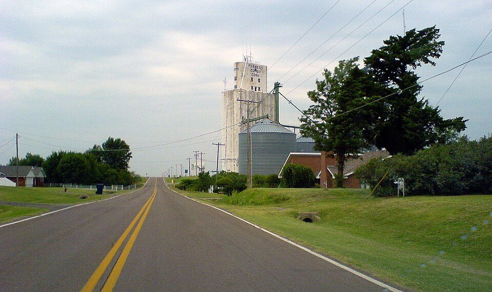 View from the east — Corn, Oklahoma