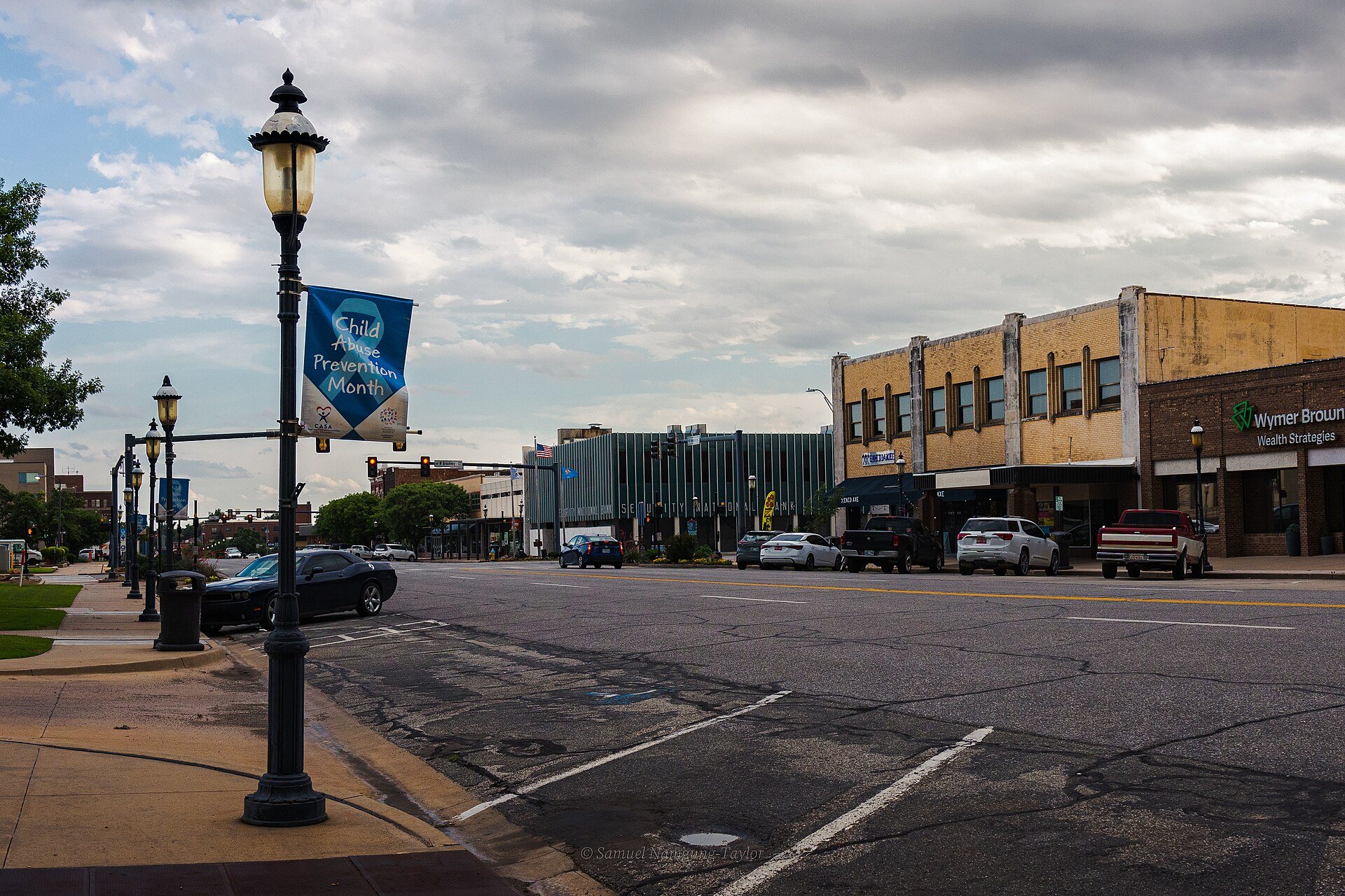 North Independence Street in downtown Enid, Oklahoma